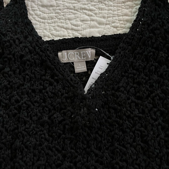 J.Crew new with tags black crocheted top size large - Picture 9 of 9